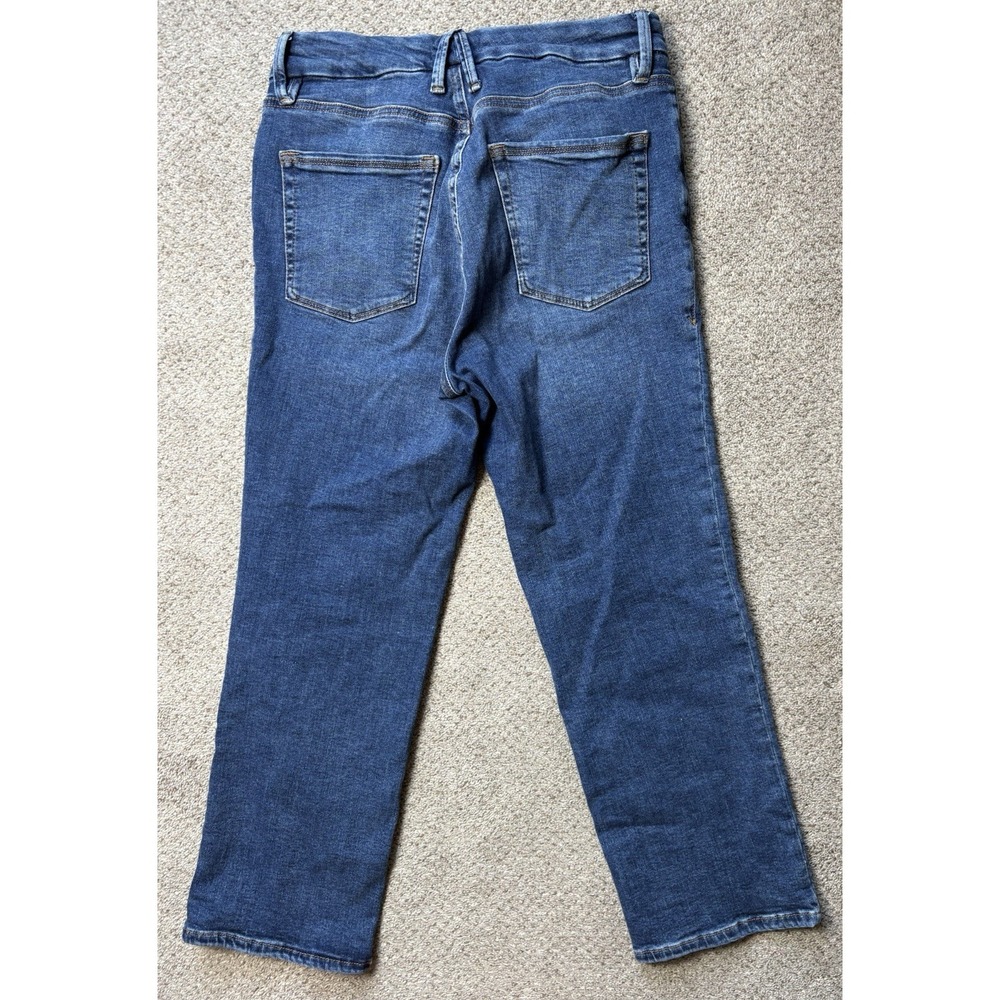 Good American Jeans Women's 8 / 29 Petite Straight High Rise Stretch Medium Wash - Picture 5 of 7